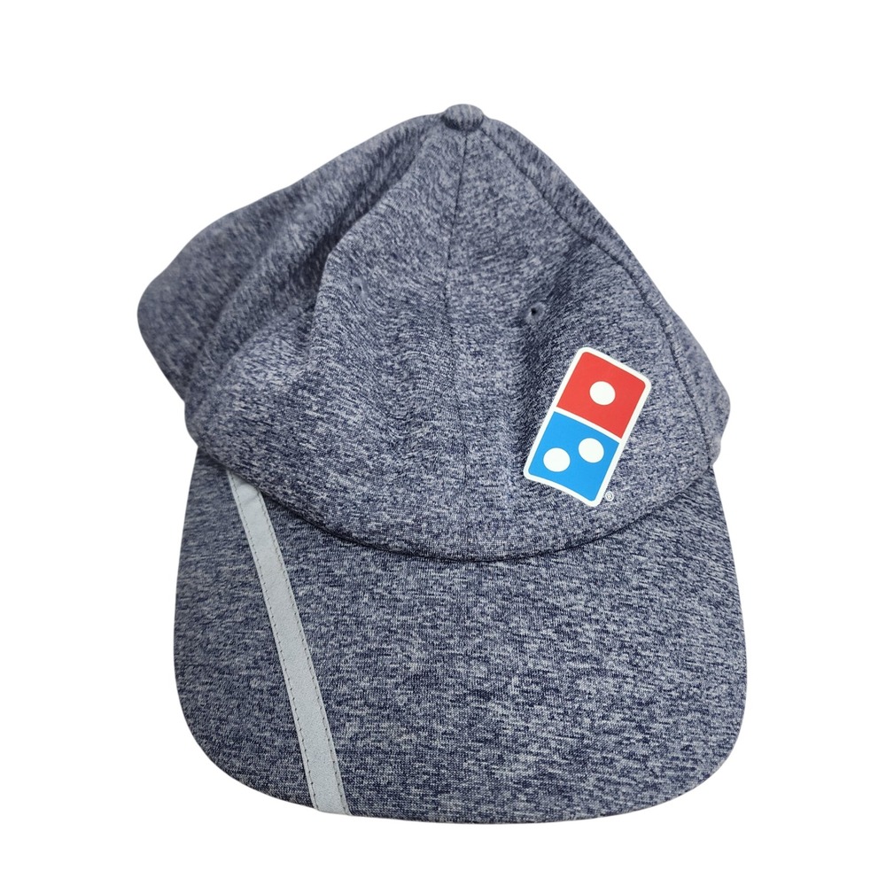 Domino's Gear Hat Unisex One Size Blue Heathered Reflective Logo Baseball Cap